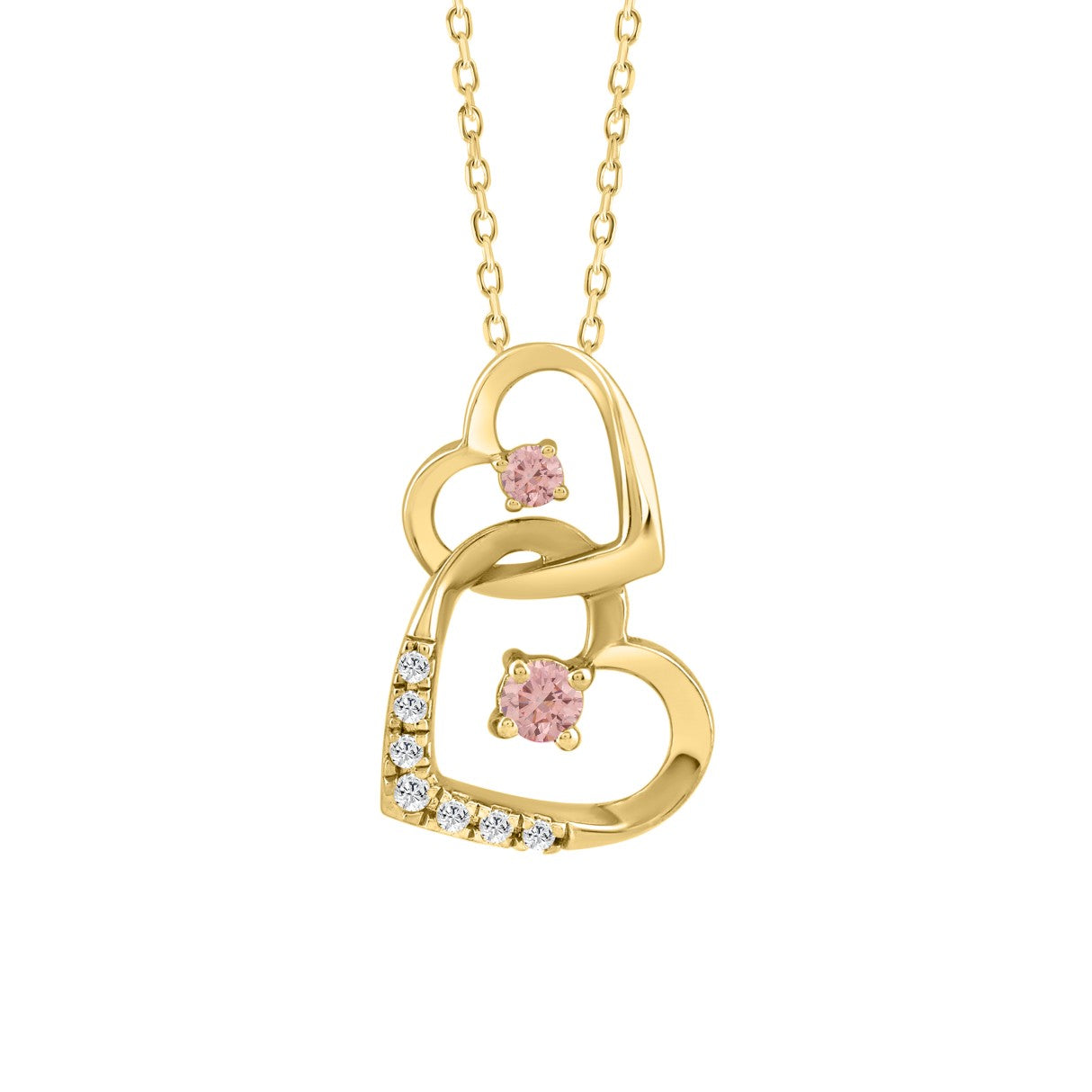 LADIES PENDANT 1/4CT ROUND DIAMOND 14K YELLOW GOLD WITH CHAIN (CENTER STONE ROUND DIAMOND 1/5CT )