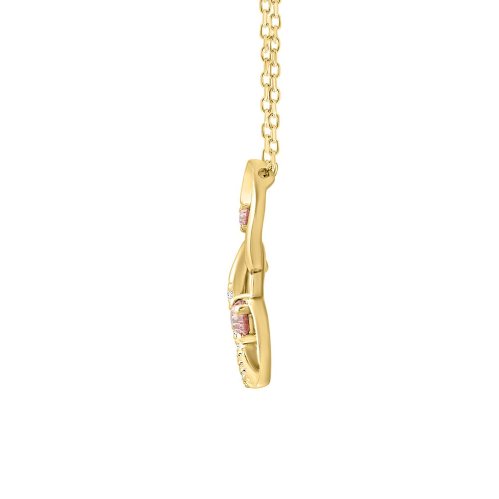 LADIES PENDANT 1/4CT ROUND DIAMOND 14K YELLOW GOLD WITH CHAIN (CENTER STONE ROUND DIAMOND 1/5CT )