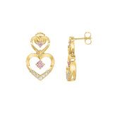 LADIES EARRINGS 1/2CT ROUND DIAMOND 14K YELLOW GOLD