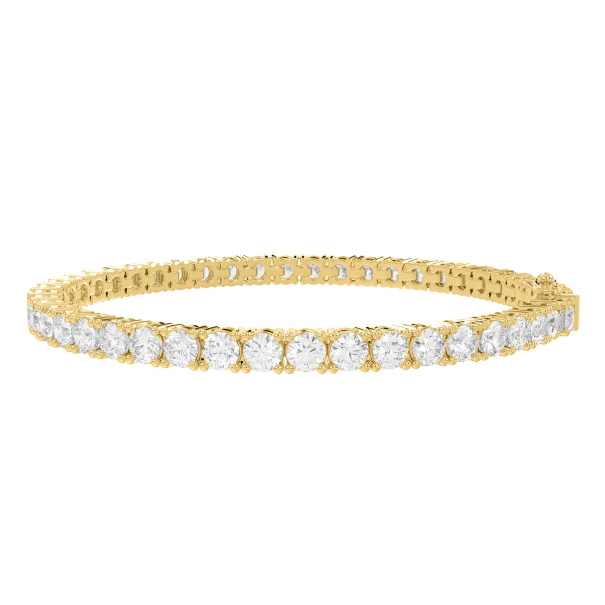 LADIES BRACELET 10 1/2CT ROUND DIAMOND 14K YELLOW GOLD 