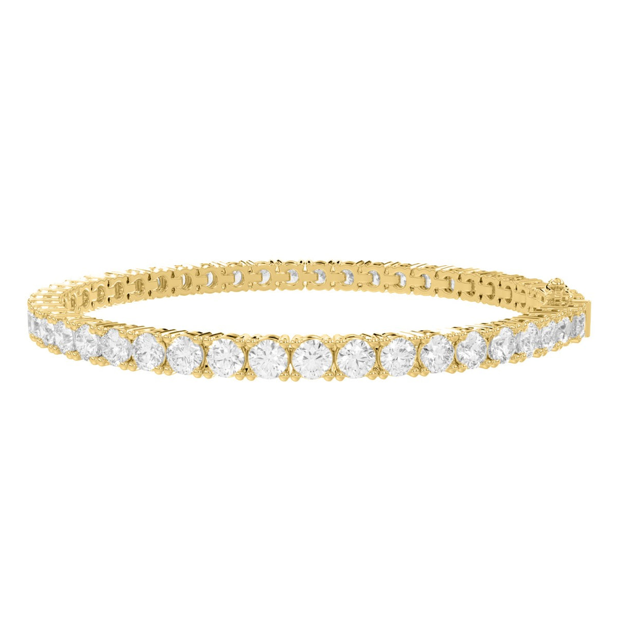 LADIES BRACELET 10 1/2CT ROUND DIAMOND 14K YELLOW GOLD 