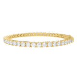 LADIES BRACELET 10 1/2CT ROUND DIAMOND 14K YELLOW GOLD 