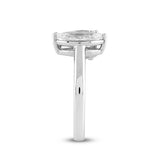 LADIES RING 2 1/2CT PEAR/MARQUISE DIAMOND 14K WHITE GOLD