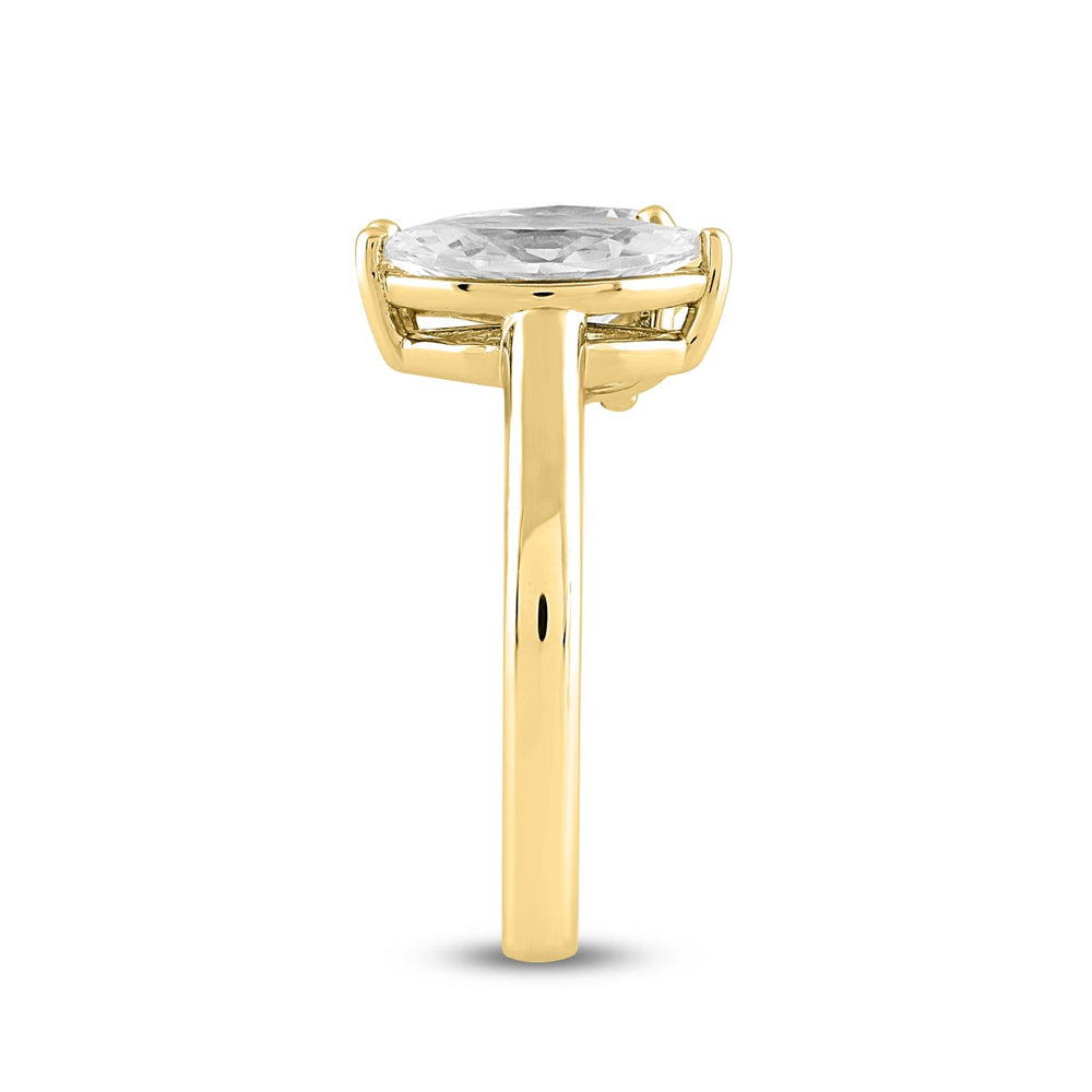 LADIES RING 2 1/2CT PEAR/MARQUISE DIAMOND 14K YELLOW GOLD
