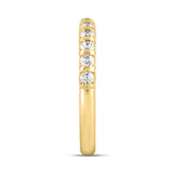 LADIES BAND 1/2CT ROUND DIAMOND 14K YELLOW GOLD