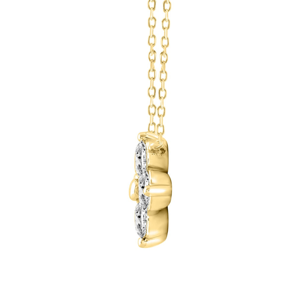 LADIES PENDANT 1CT ROUND DIAMOND 14K YELLOW GOLD 