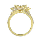 LADIES RING 2 1/4CT ROUND/MARQUISE DIAMOND 14K YELLOW GOLD