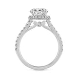 LADIES RING 2 1/2CT ROUND DIAMOND 14K WHITE GOLD (CENTER STONE ROUND DIAMOND 2CT )
