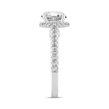 LADIES RING 2 1/2CT ROUND DIAMOND 14K WHITE GOLD (CENTER STONE ROUND DIAMOND 2CT )