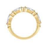 14K YELLOW GOLD 3/4CT ROUND/MARQUISE DIAMOND LADIES BAND 