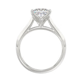 LADIES SOLITAIRE RING 2 1/2CT PRINCESS DIAMOND 14K WHITE GOLD 