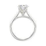 LADIES SOLITAIRE RING 4CT OVAL DIAMOND 14K WHITE GOLD 