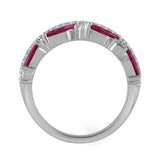 14K WHITE GOLD 2.00CT ROUND/MARQUISE DIAMOND LADIES RING (RUBY DIAMOND 1 1/2CT)