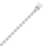 LADIES BRACELET 15CT ROUND DIAMOND 14K WHITE GOLD 