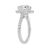 14K WHITE GOLD 1.00CT ROUND DIAMOND LADIES RING (CENTER STONE ROUND DIAMOND 2CT)