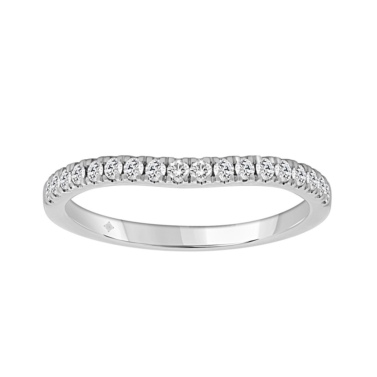 14K WHITE GOLD 1/4CT ROUND DIAMOND LADIES BAND 