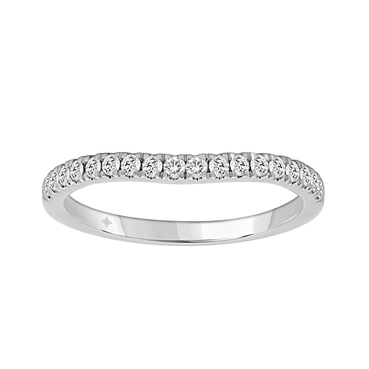14K WHITE GOLD 1/4CT ROUND DIAMOND LADIES BAND 