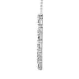 LADIES PENDANT WITH CHAIN  2 1/2CT MARQUISE/PEAR DIAMOND 14K WHITE GOLD