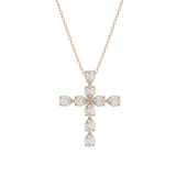 14K ROSE GOLD 1 1/4CT PEAR DIAMOND LADIES PENDANT WITH CHAIN
