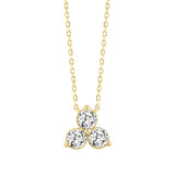 LADIES NECKLACE 1/2CT ROUND DIAMOND 18K YELLOW GOLD 