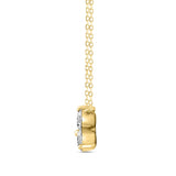 LADIES NECKLACE 1/2CT ROUND DIAMOND 18K YELLOW GOLD 