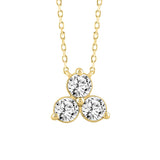 LADIES NECKLACE 1/2CT ROUND DIAMOND 18K YELLOW GOLD 
