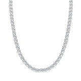 LADIES TENNIS NECKLACE 85.00CT ROUND DIAMOND 14K WHITE GOLD 