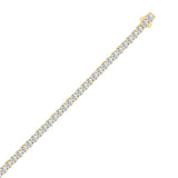 LADIES TENNIS NECKLACE 85.00CT ROUND DIAMOND 14K YELLOW GOLD 