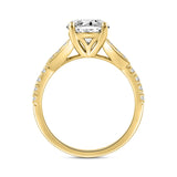 LADIES RING 2 1/4CT ROUND DIAMOND 14K YELLOW GOLD (CENTER STONE ROUND DIAMOND 2CT)