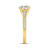 LADIES RING 2 1/4CT ROUND DIAMOND 14K YELLOW GOLD (CENTER STONE ROUND DIAMOND 2CT)