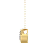 LADIES SOLITAIRE PENDANT 3.00CT OVAL DIAMOND 14K YELLOW GOLD