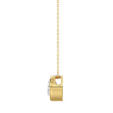 LADIES SOLITAIRE PENDANT 1CT OVAL DIAMOND 14K YELLOW GOLD 