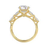 LADIES RING 2 1/2CT ROUND/PEAR/MARQUISE DIAMOND 14K YELLOW GOLD (CENTER STONE ROUND DIAMOND 2.00CT)
