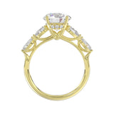 LADIES RING 2.50CT ROUND/PEAR/MARQUISE DIAMOND 14K YELLOW GOLD (CENTER STONE ROUND DIAMOND 2.00CT)