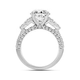 14K WHITE GOLD 4 1/3CT ROUND/PEAR/MARQUISE/OVAL DIAMOND LADIES RING (CENTER STONE OVAL DIAMOND 3CT)