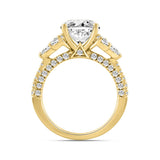 LADIES RING 4.32CT ROUND/PEAR/OVAL/MARQUISE DIAMOND 14K YELLOW GOLD (CENTER STONE OVAL DIAMOND 3.00CT)