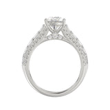 21K PLATINUM LADIES RING 2 3/4CT ROUND/PEAR/BAGUETTE DIAMOND (CENTER STONE PEAR DIAMOND 2CT)