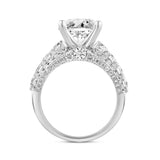 LADIES BRIDAL RING 7.25CT ROUND/OVAL DIAMOND 14K WHITE GOLD (CENTER STONE OVAL DIAMOND 5.00CT)