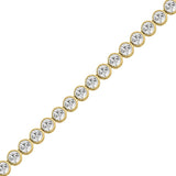 LADIES BRACELET 5.00CT ROUND DIAMOND 14K YELLOW GOLD 