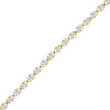 LADIES BRACELET 5.00CT OVAL DIAMOND 14K YELLOW GOLD 