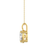 LADIES SOLITAIRE PENDANT 3CT OVAL DIAMOND 14K YELLOW GOLD