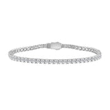 LADIES BRACELET 5.50CT ROUND DIAMOND 14K WHITE GOLD 