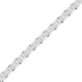 LADIES BRACELET 5.00CT EMERALD DIAMOND 18K WHITE GOLD 