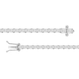 LADIES BRACELET 5.00CT EMERALD DIAMOND 18K WHITE GOLD 