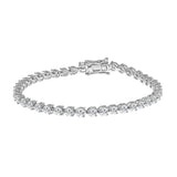 LADIES BRACELET 4.55CT ROUND DIAMOND 18K WHITE GOLD 