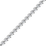 LADIES BRACELET 4.55CT ROUND DIAMOND 18K WHITE GOLD 