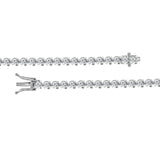 LADIES BRACELET 4.55CT ROUND DIAMOND 18K WHITE GOLD 