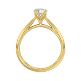LADIES RING 0.75CT ROUND DIAMOND 14K YELLOW GOLD 