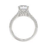 14K WHITE GOD 1 1/4CT ROUND/BAGUETTE/RADIANT DIAMOND SEMI MOUNT LADIES RING (CENTER STONE RADIANT DIAMOND 4.00CT)