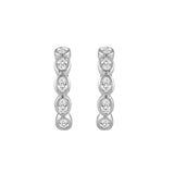 14K WHITE GOLD 1.00CT OVAL DIAMOND LADIES EARRINGS